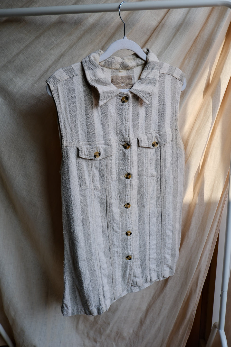 Striped Cotton Waistcoat - S/M