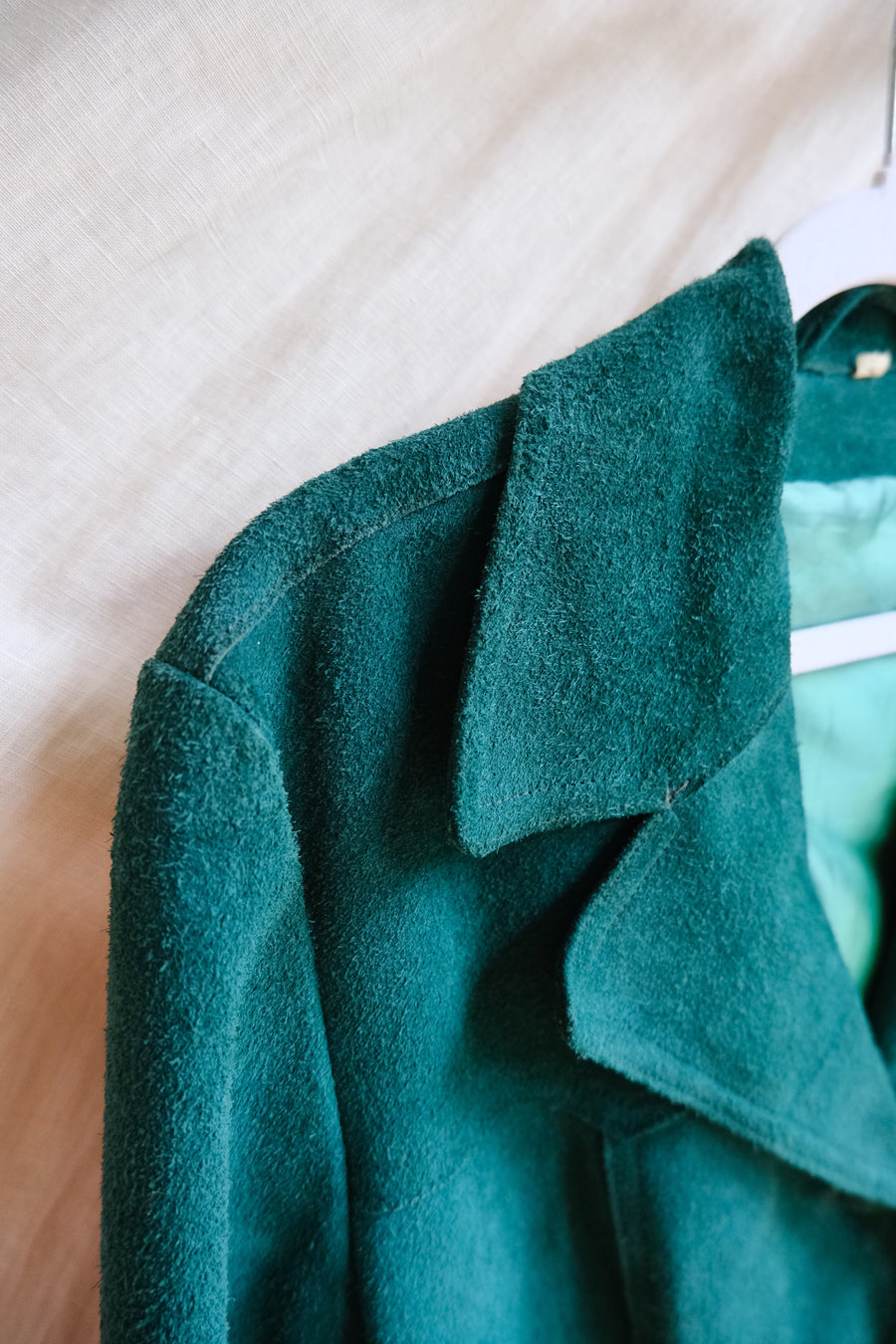 Green Suede Blazer - M