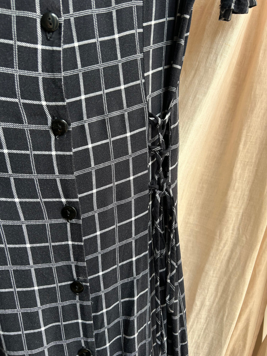 Navy Check Dress - UK 8-10