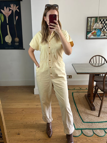Yellow Cotton Boilersuit - UK 12/14