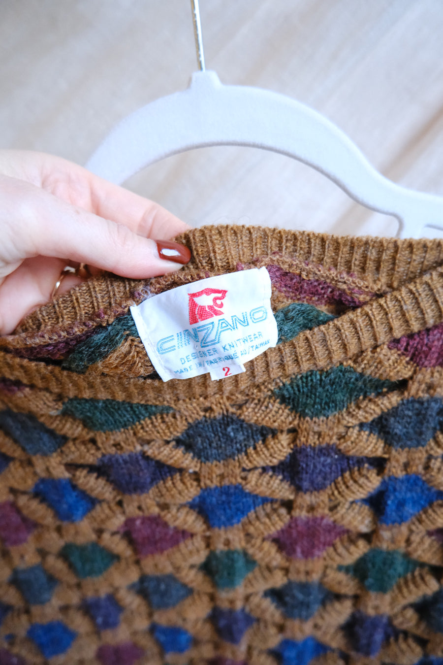 Brown Knit Jumper - S