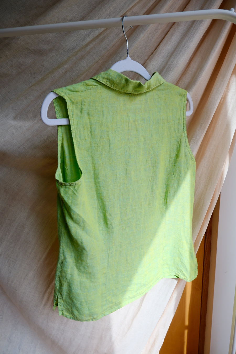 Green Linen Shirt - S/M
