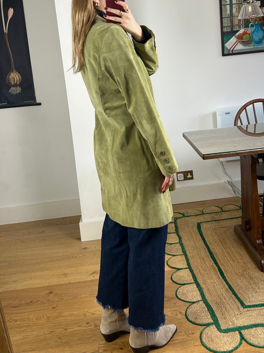 Green Suede Jacket - S/M