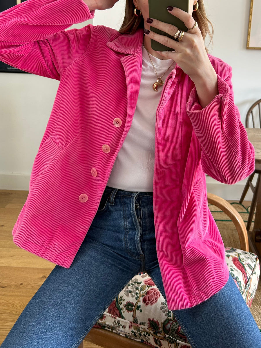 Pink Cord Jacket - S/M