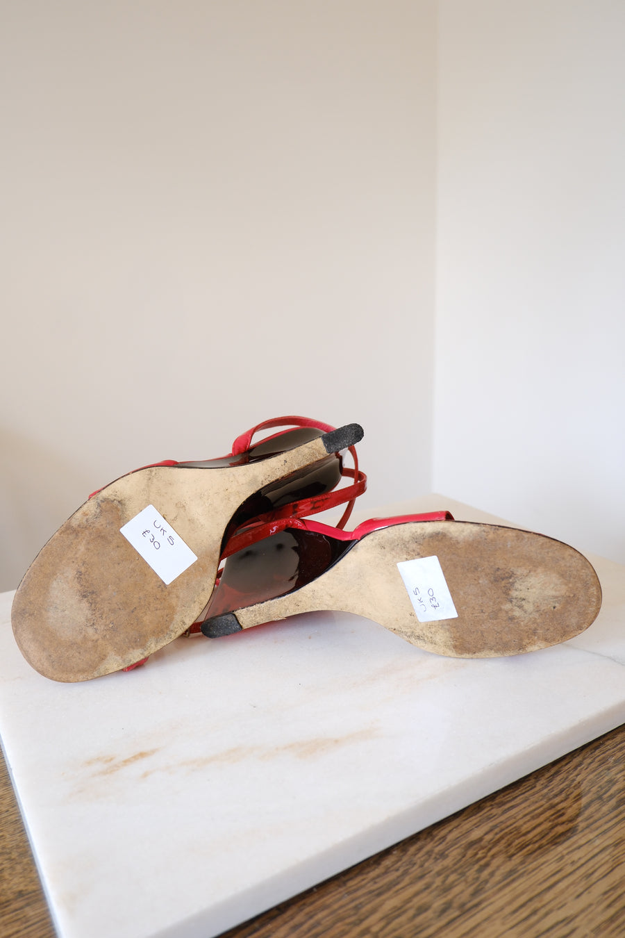 Acrylic Wedge Heels - UK 5