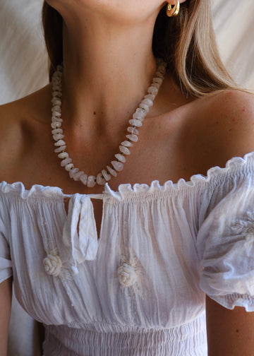 Rose Quartz Bead Necklace