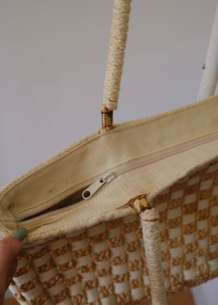 Woven Straw Tote Bag