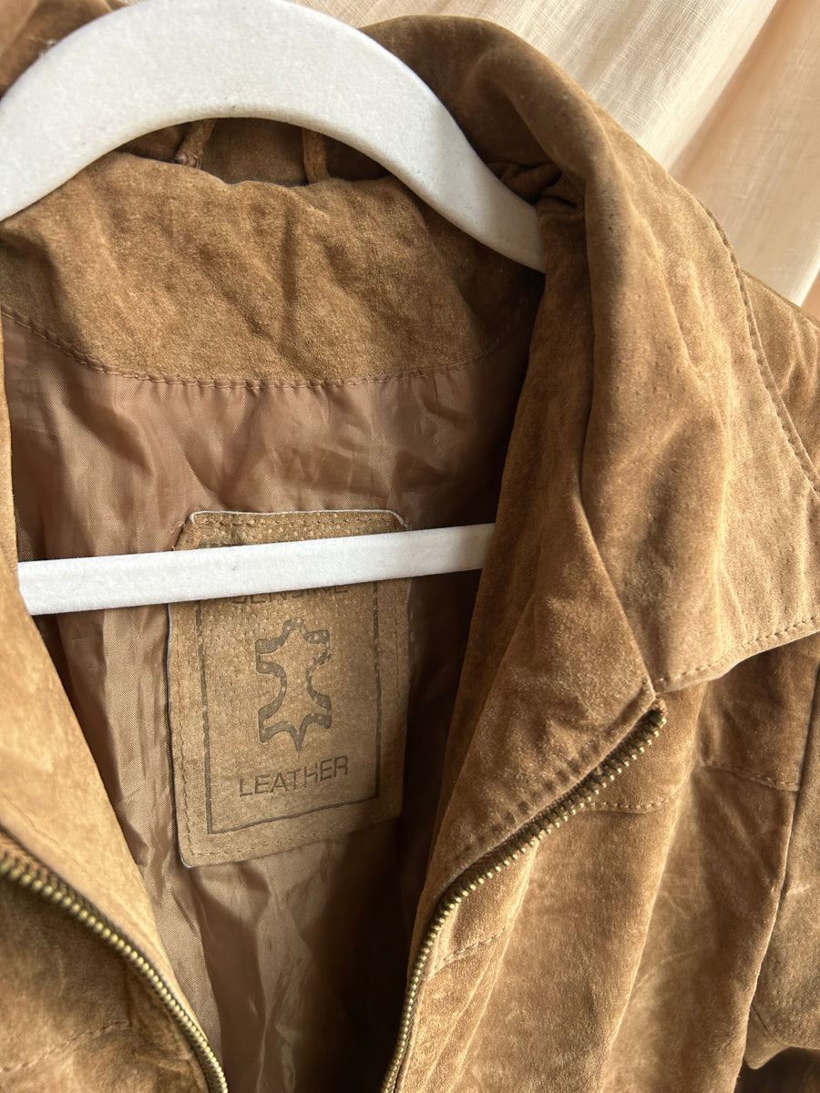 Brown Suede Jacket - M