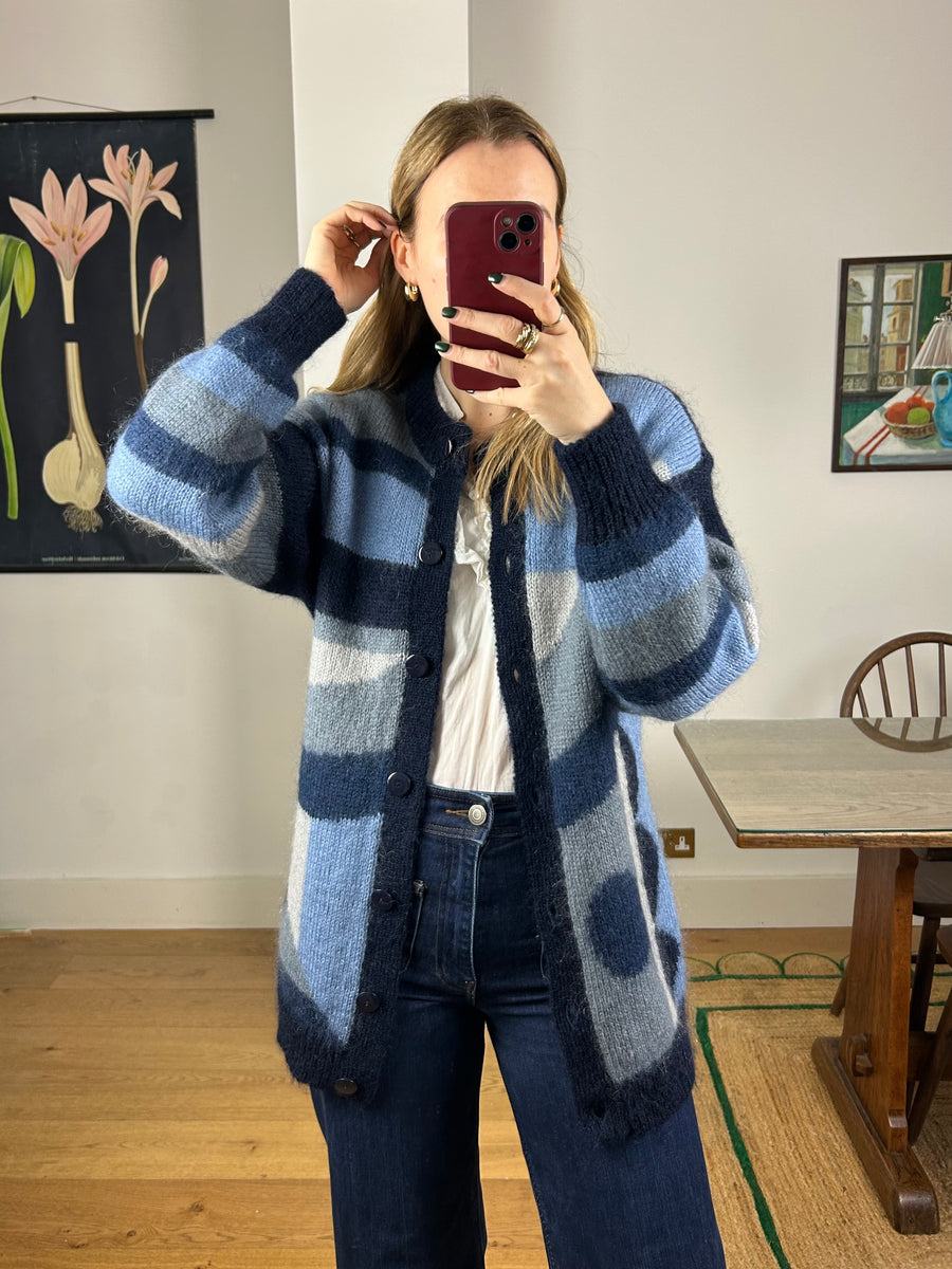 Pattern Mohair Cardigan - S-M