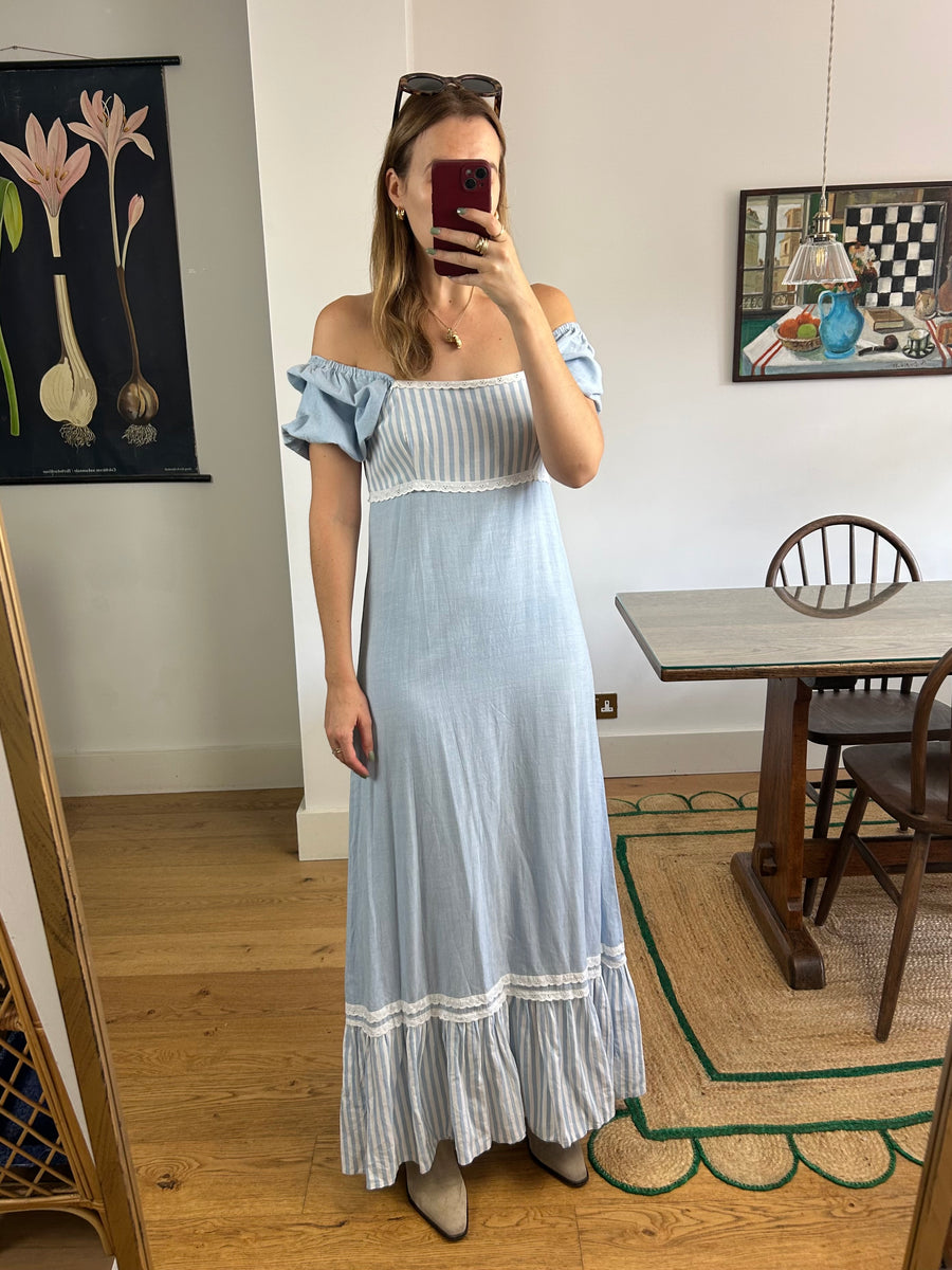 Blue Prairie Dress - UK 8