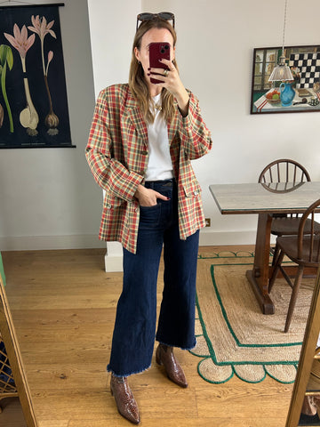 Autumnal Check Blazer - L