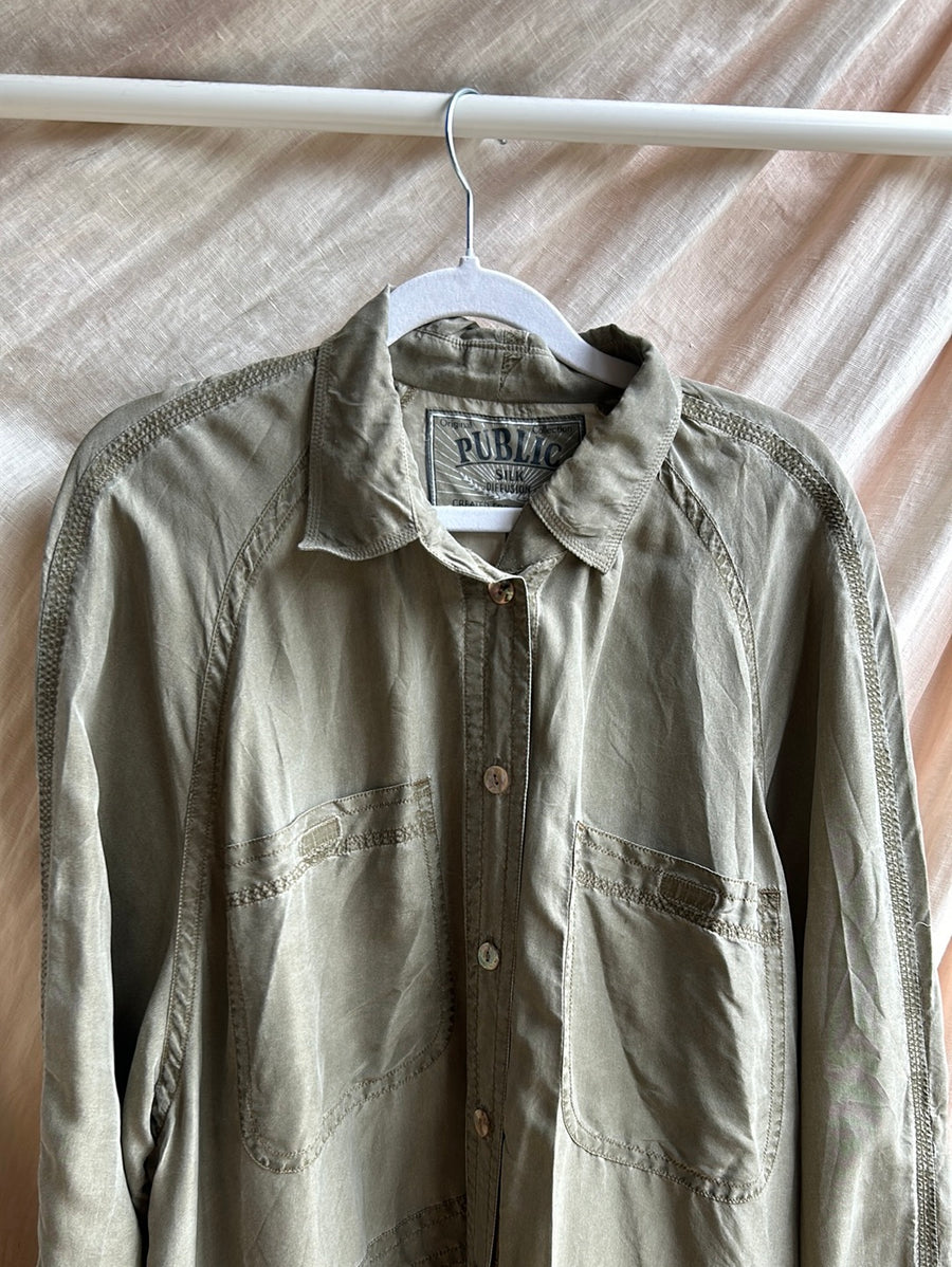Silk Shirt/Jacket - XL