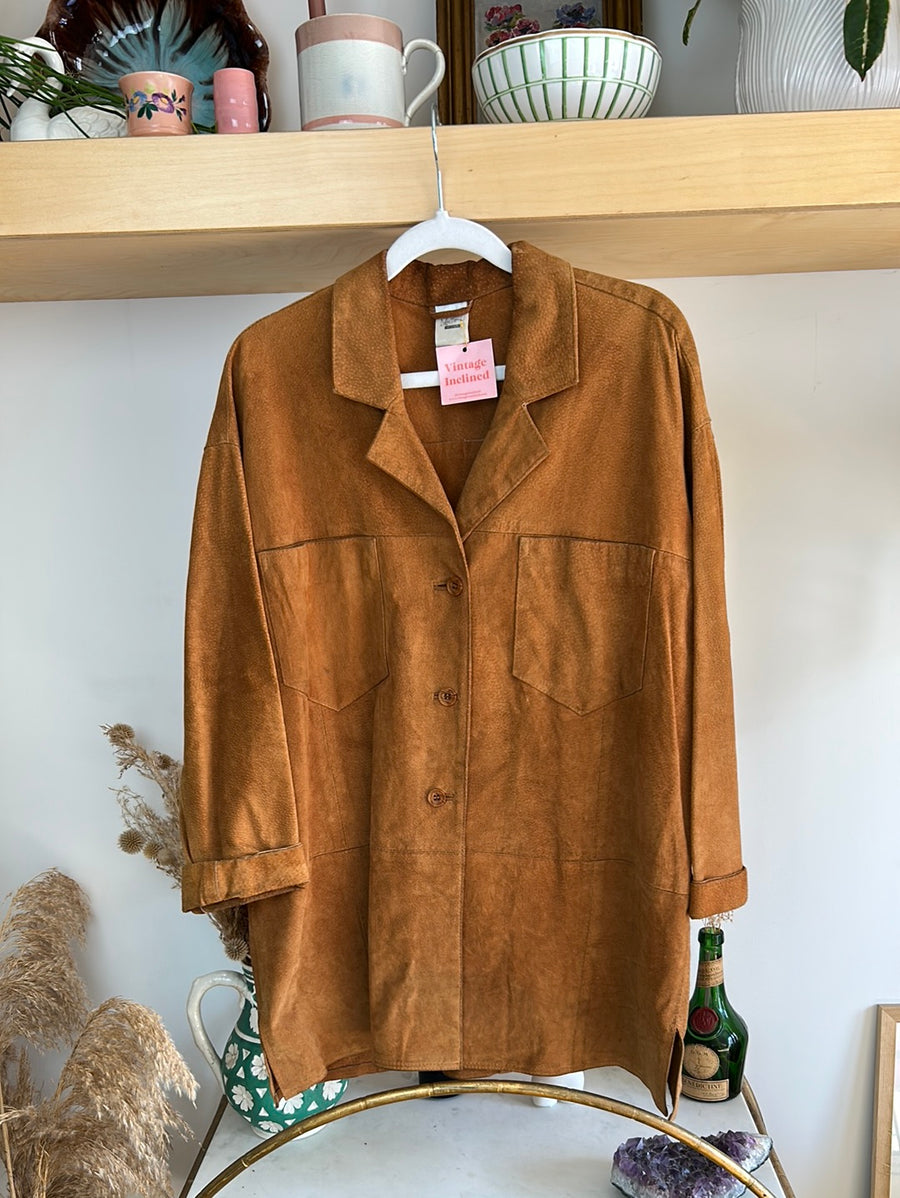Brown Suede Shirt - S/M
