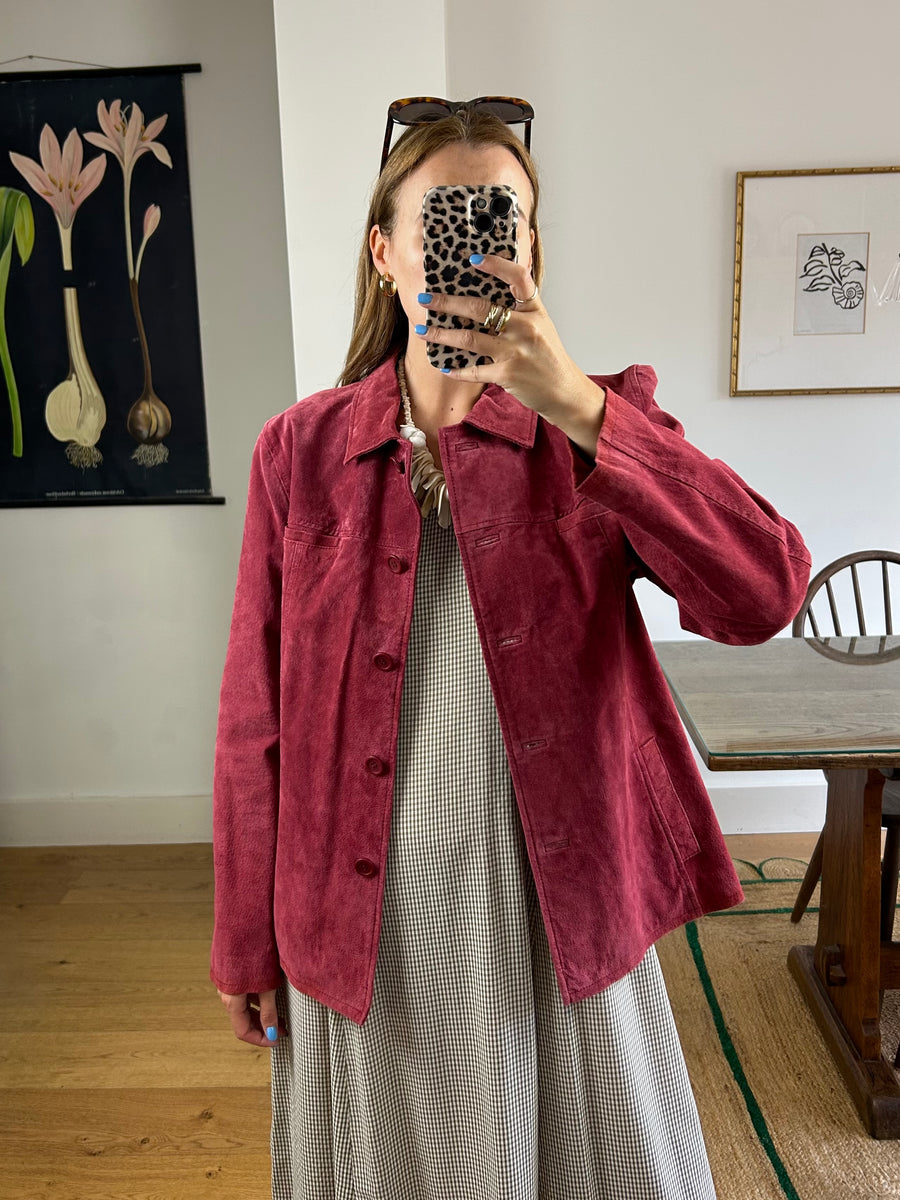 Purple Suede Jacket - M