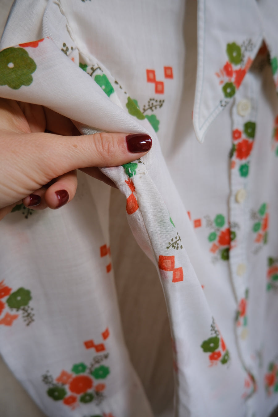 Floral Daggar Colour Shirt - XS-S