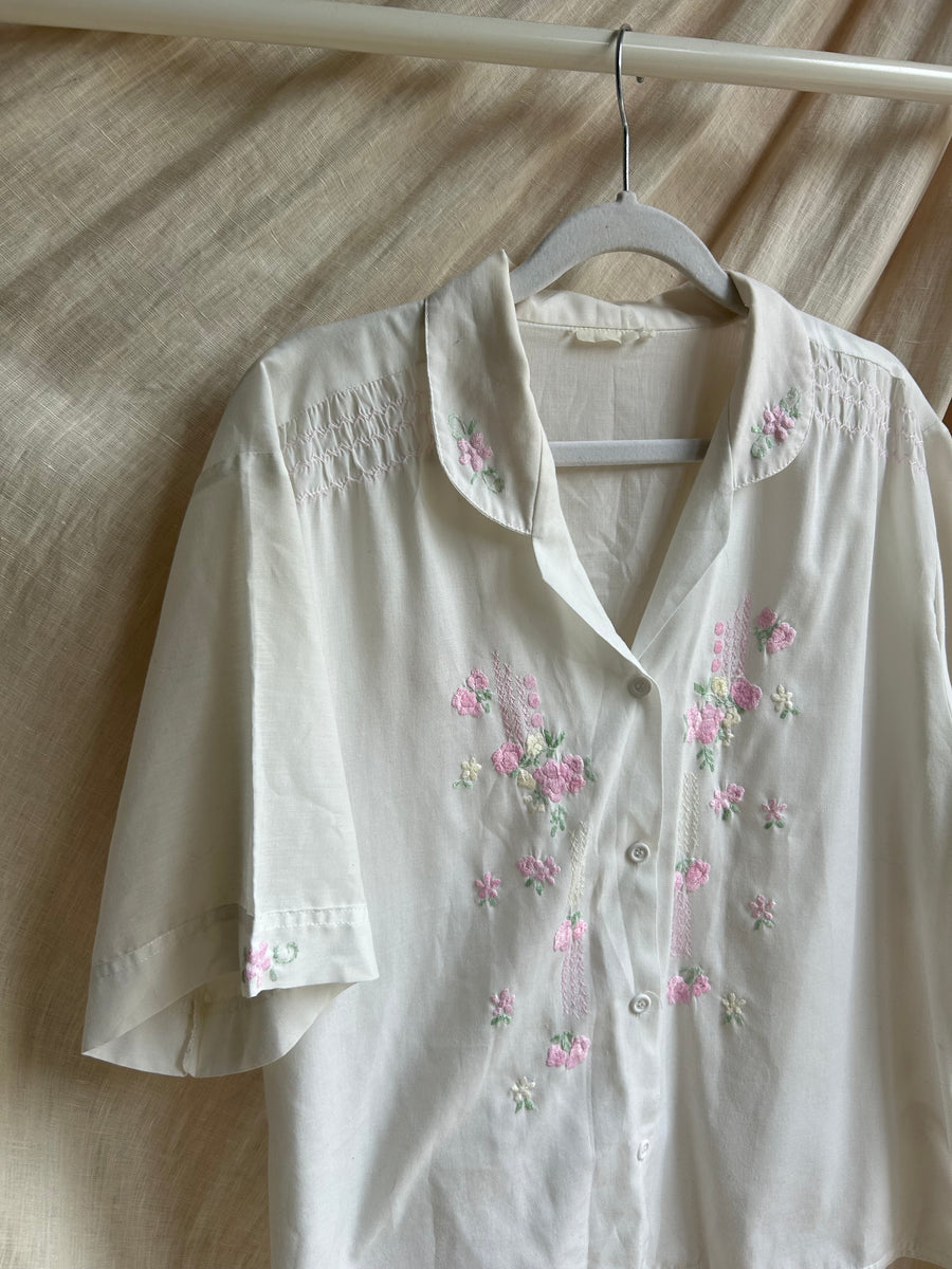 Embroidered Floral Blouse - M/L