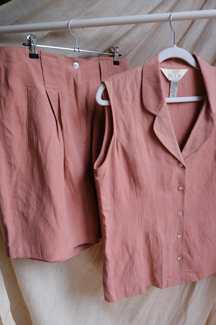 Pink Shorts & Blouse Co-ord - UK 12