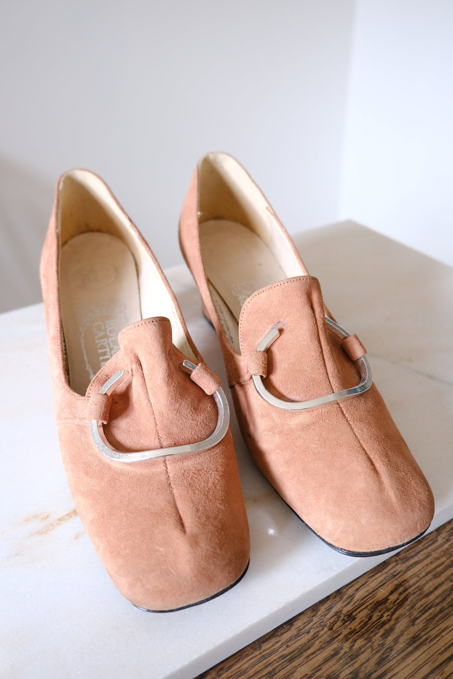 Pink Suede Loafers - UK 5