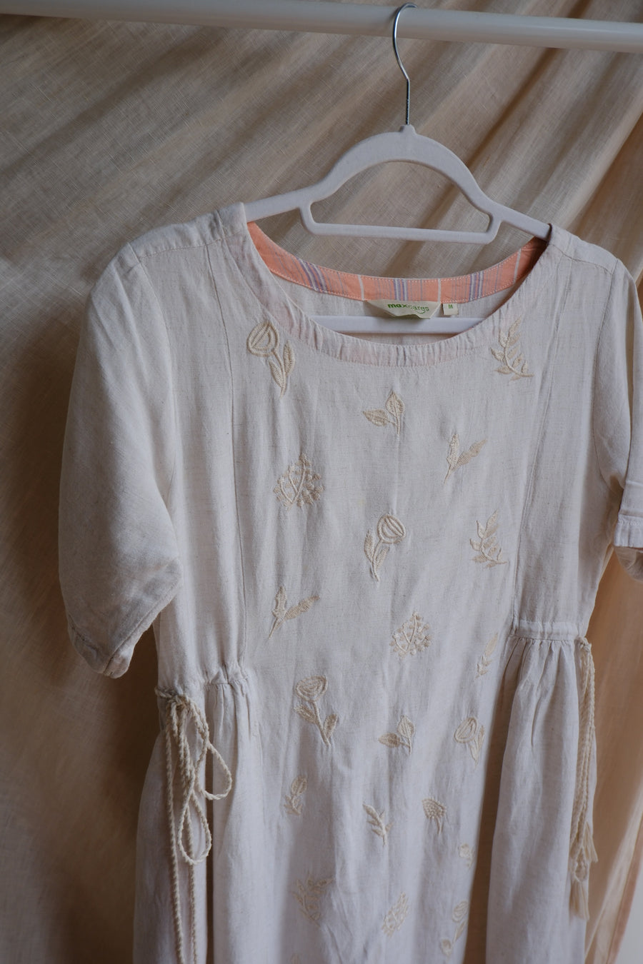 Embroidered Smock Dress - UK 10-14