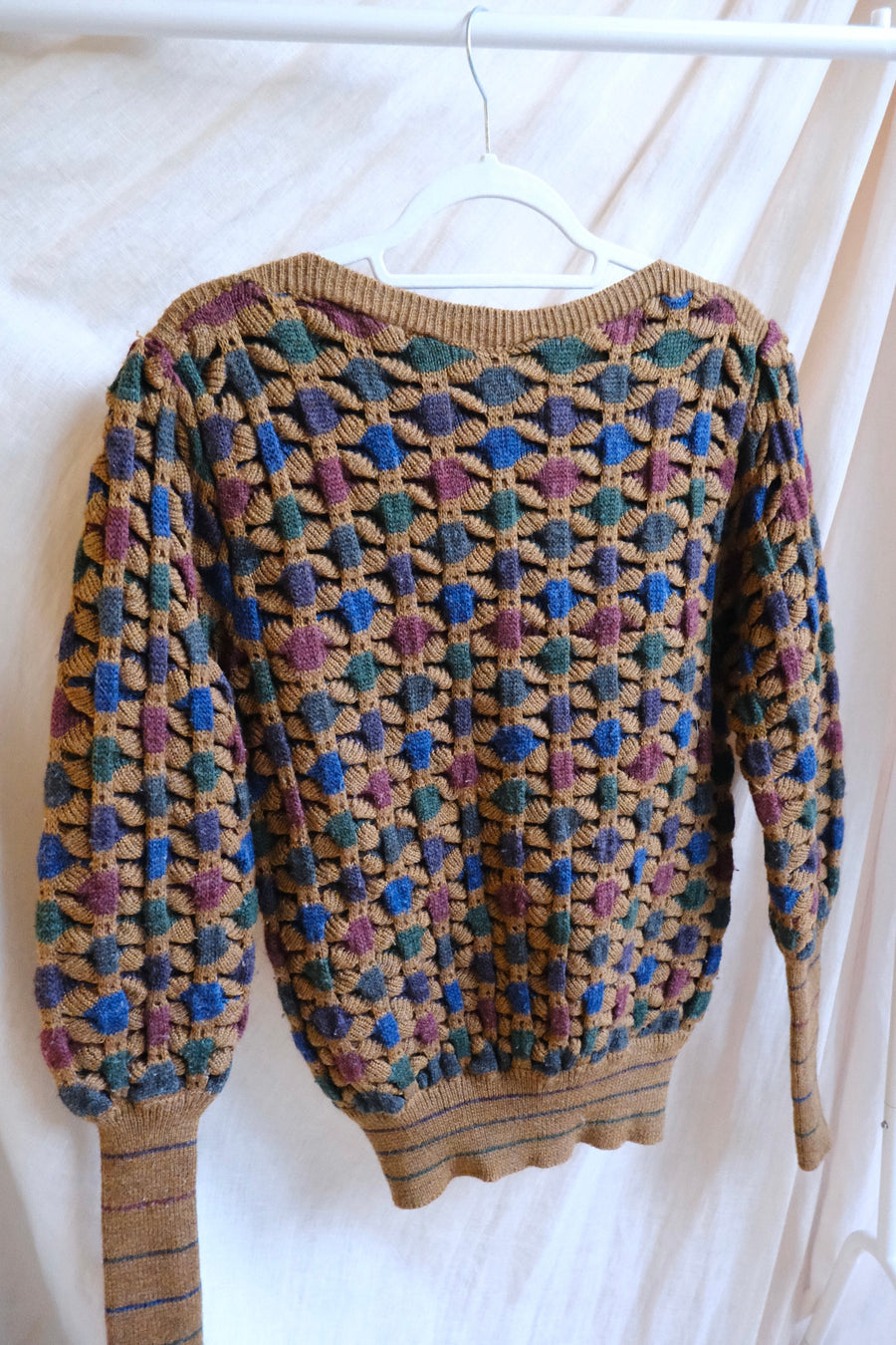 Brown Knit Jumper - S