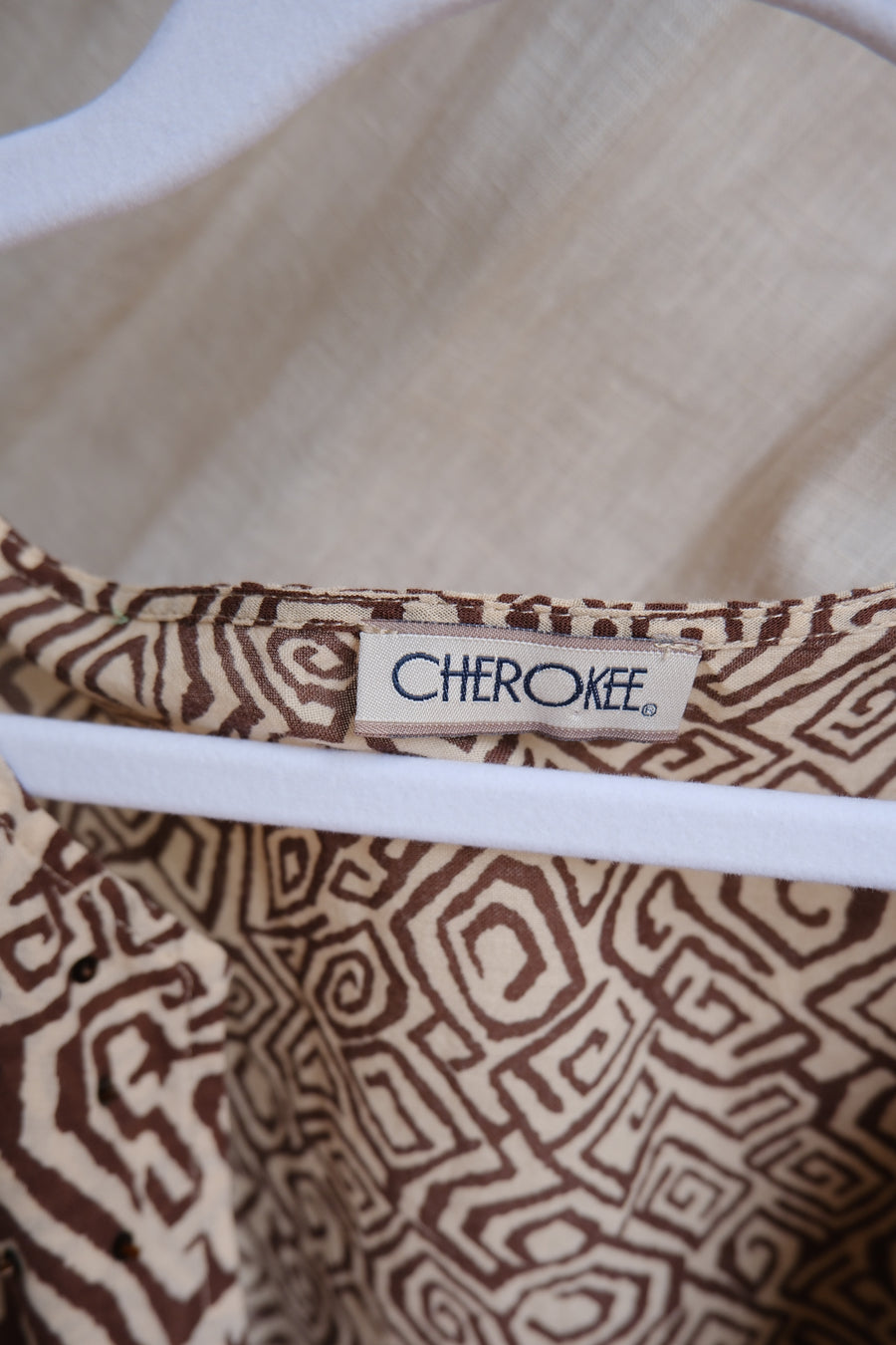 Brown Patterned Maxi Dress - UK 12