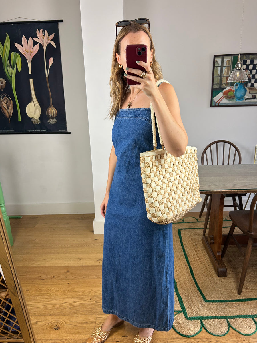 Woven Straw Tote Bag