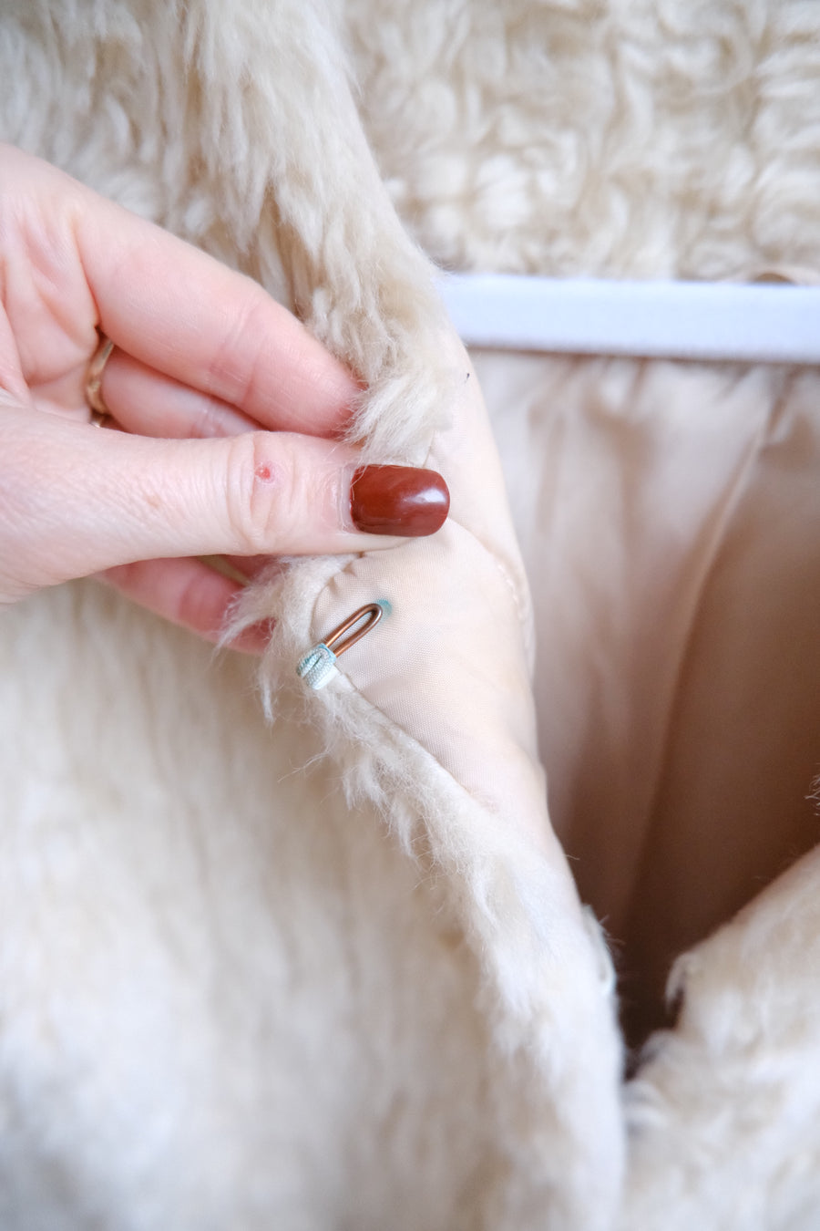 Faux Sheepskin Coat - S