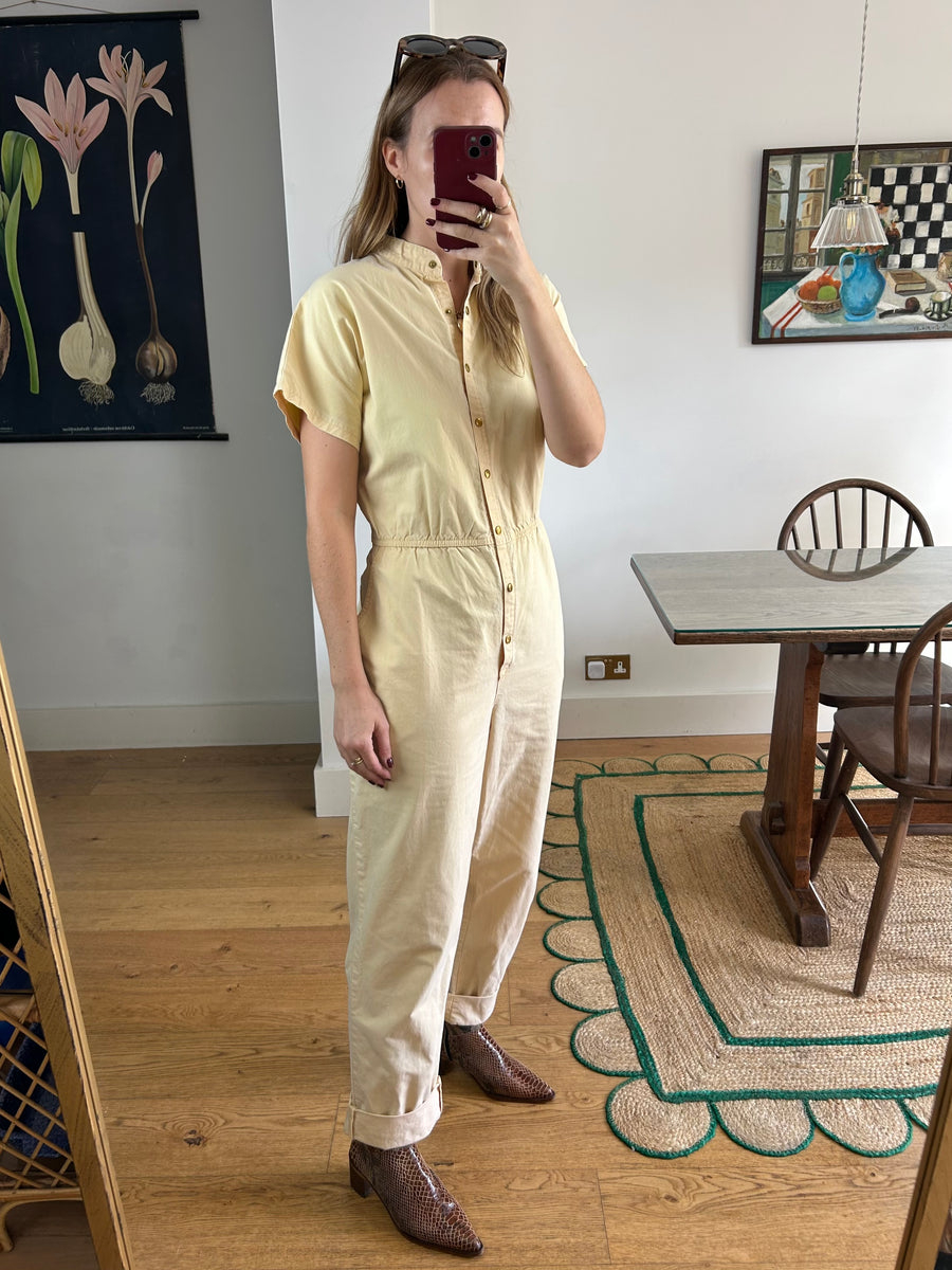 Yellow Cotton Boilersuit - UK 12/14