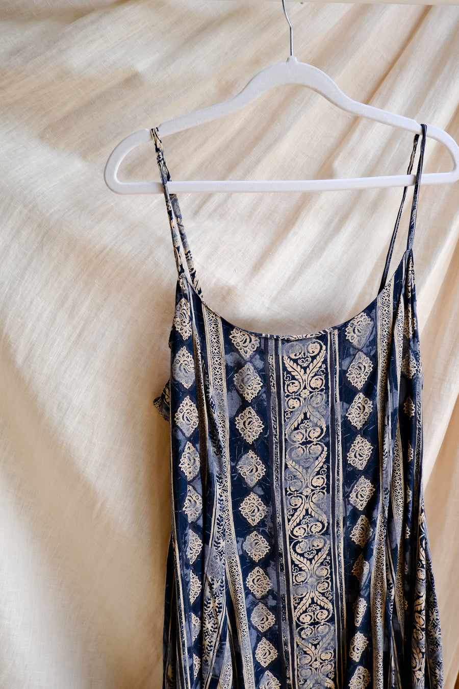 Boho Navy Midi Dress - UK 12