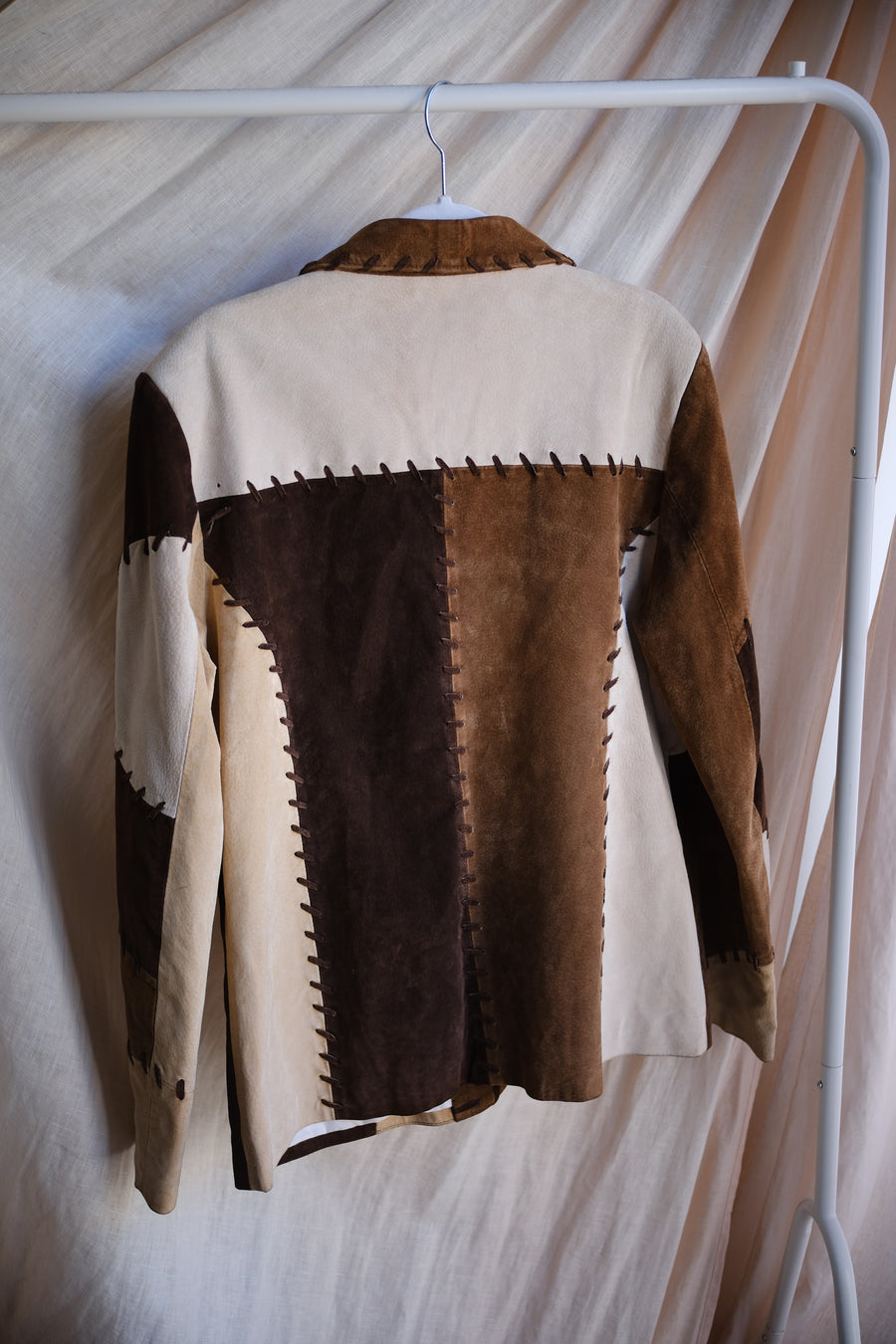 Suede Patchwork Blazer - M