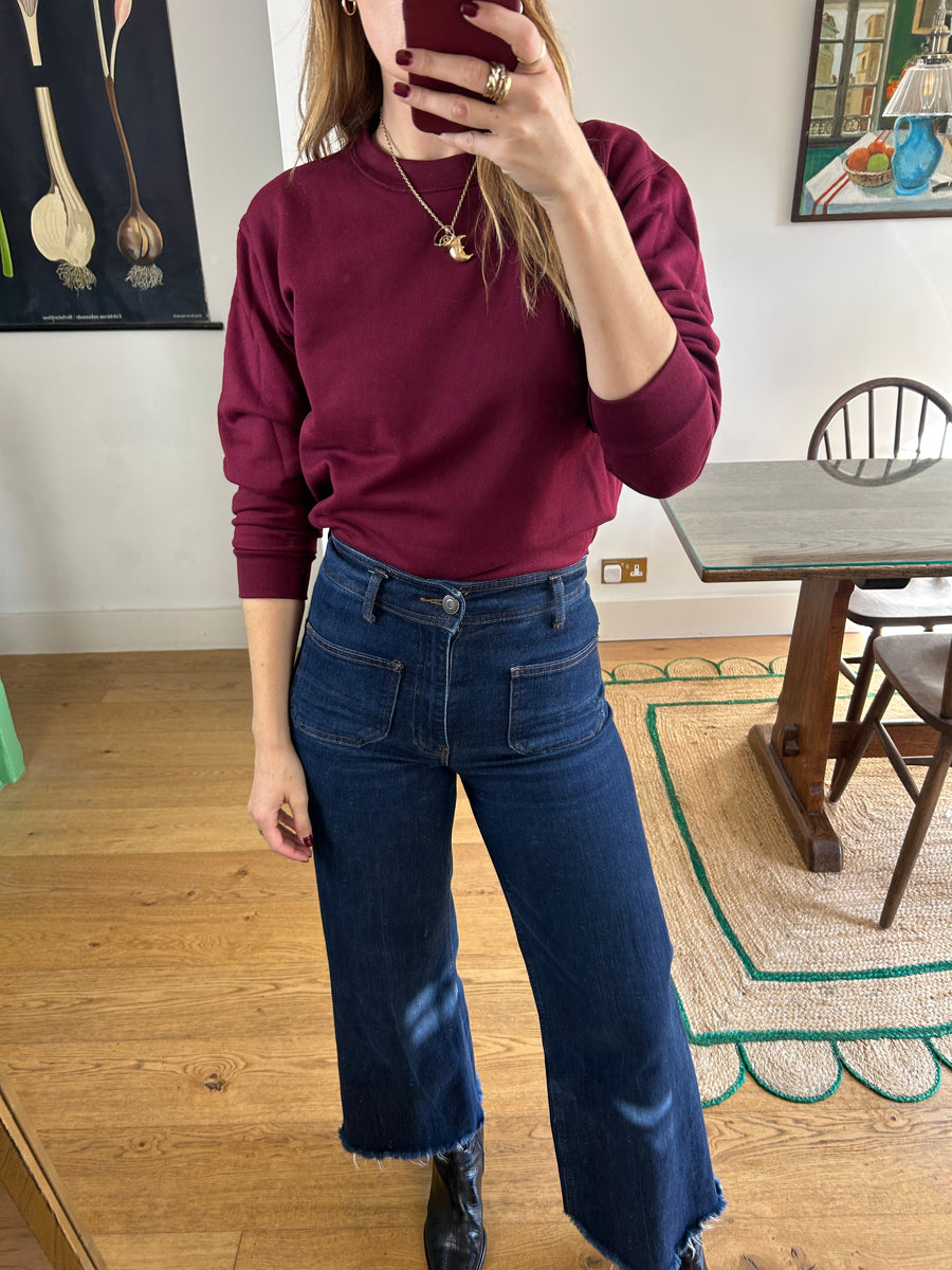Burgundy Sweatshirt - S-M