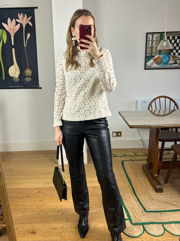 Lace High-Neck Top - S/M