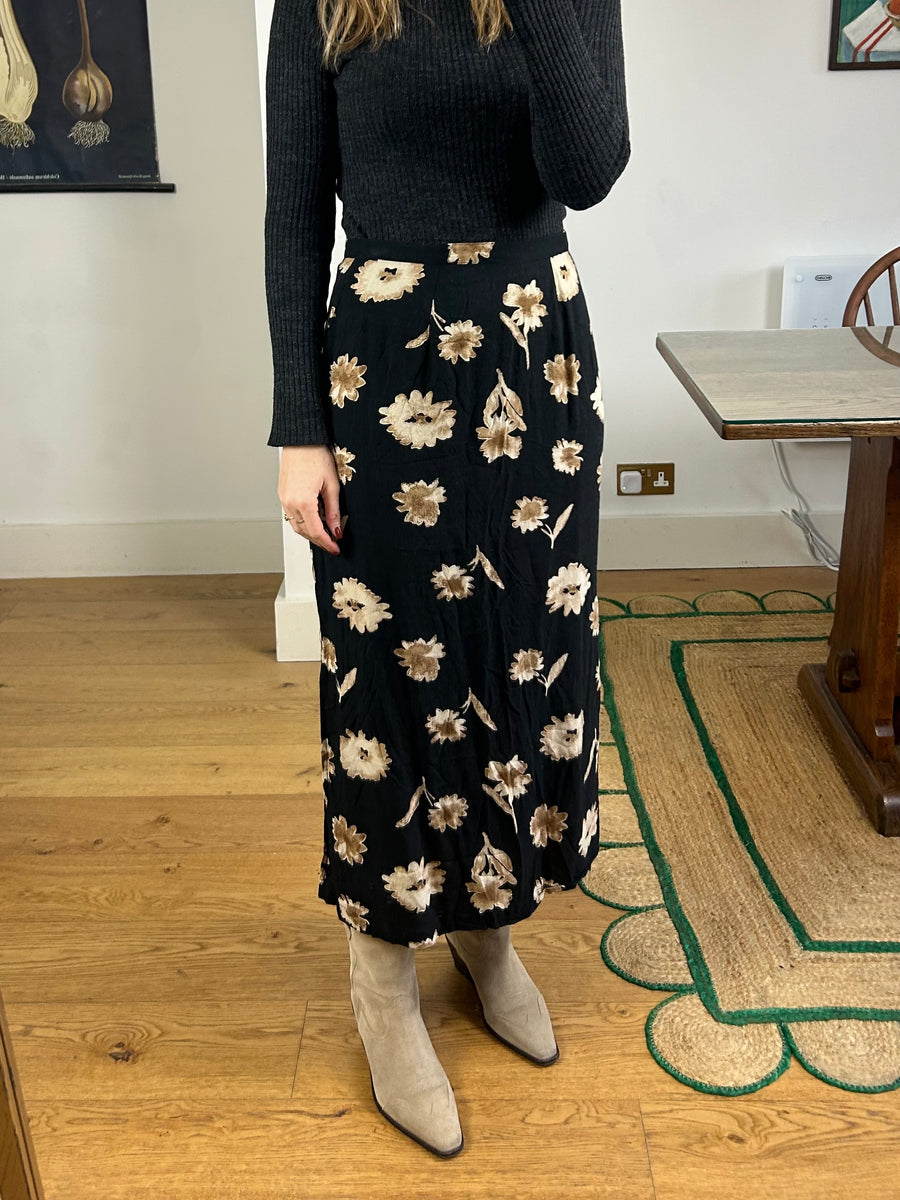Floral Midi Skirt - UK 10