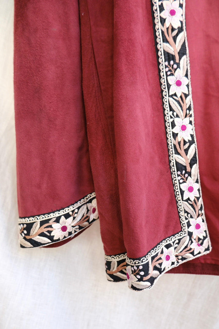 Suede Embroidered Jacket - S