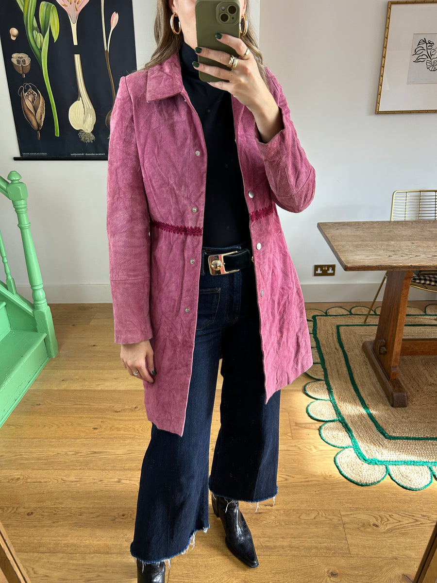 Purple Suede Jacket - S