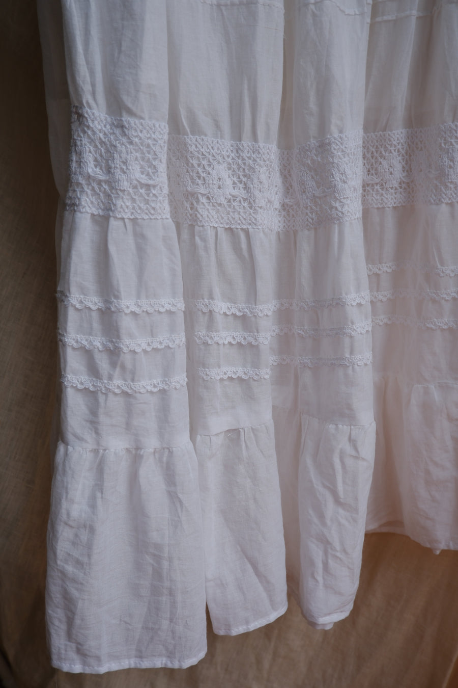 White Tiered Skirt - UK 8-10