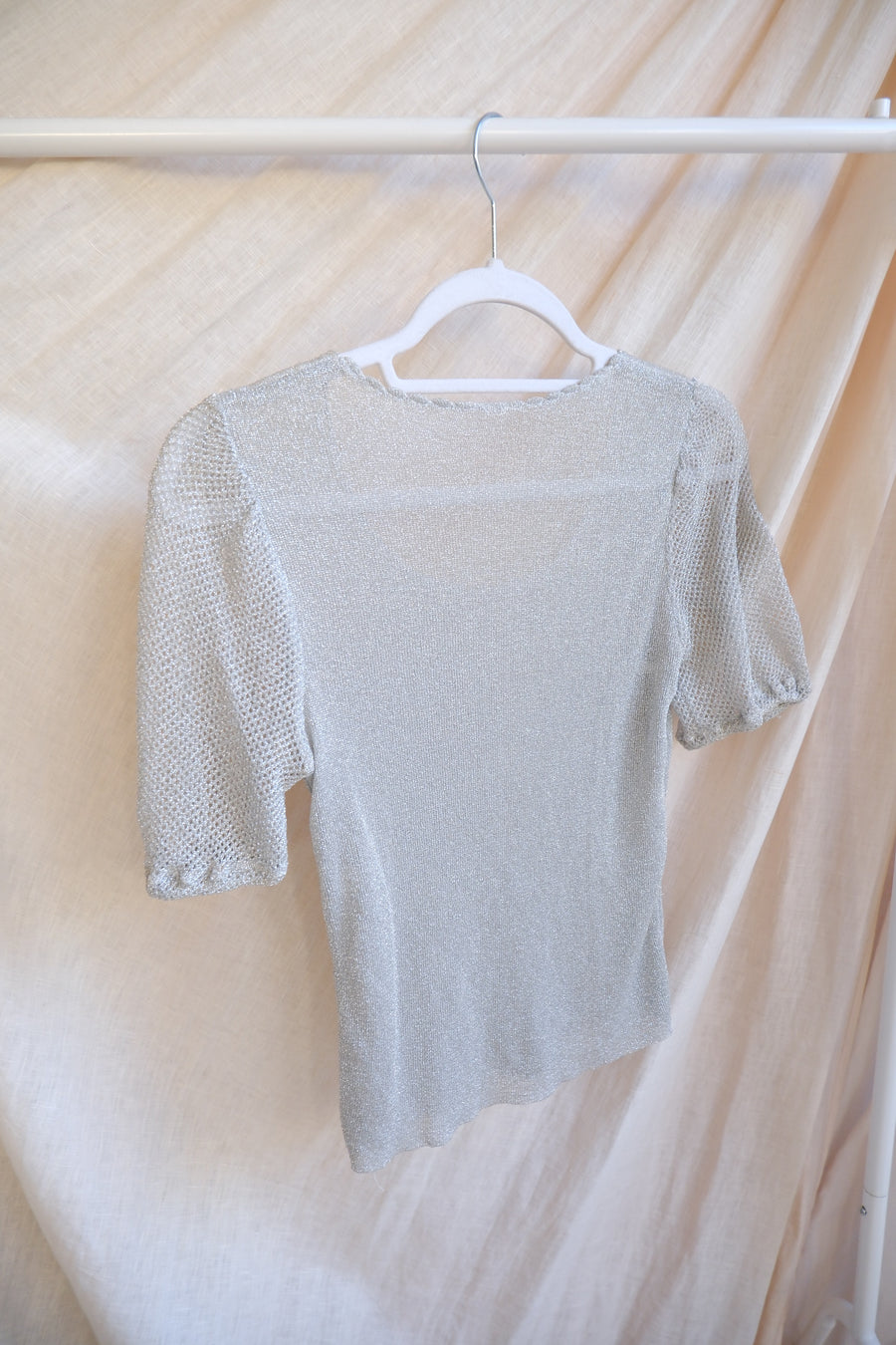 Silver Knit Top - S