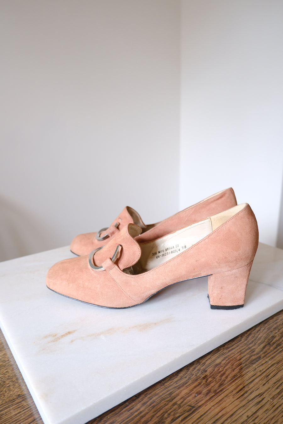 Pink Suede Loafers - UK 5