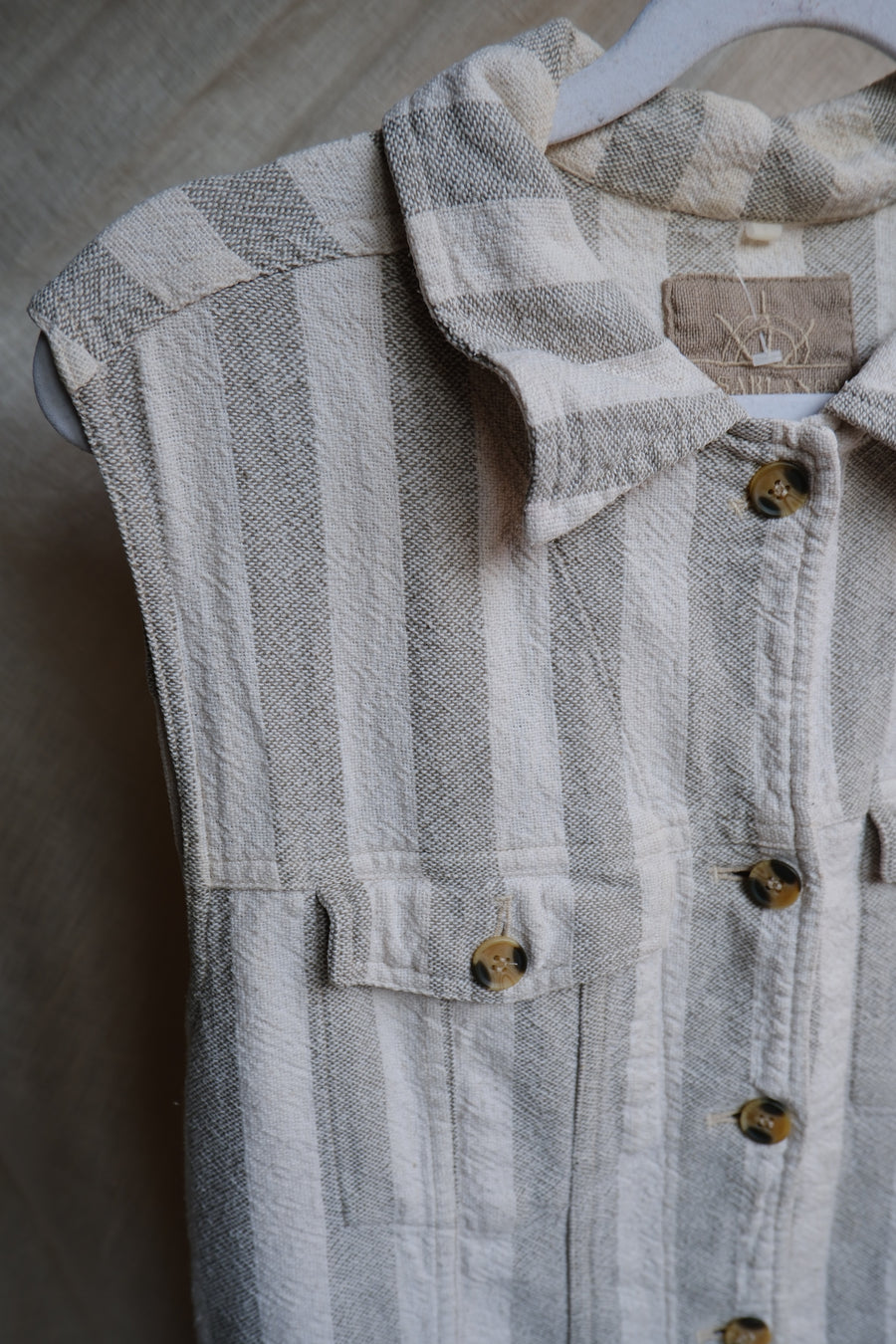 Striped Cotton Waistcoat - S/M