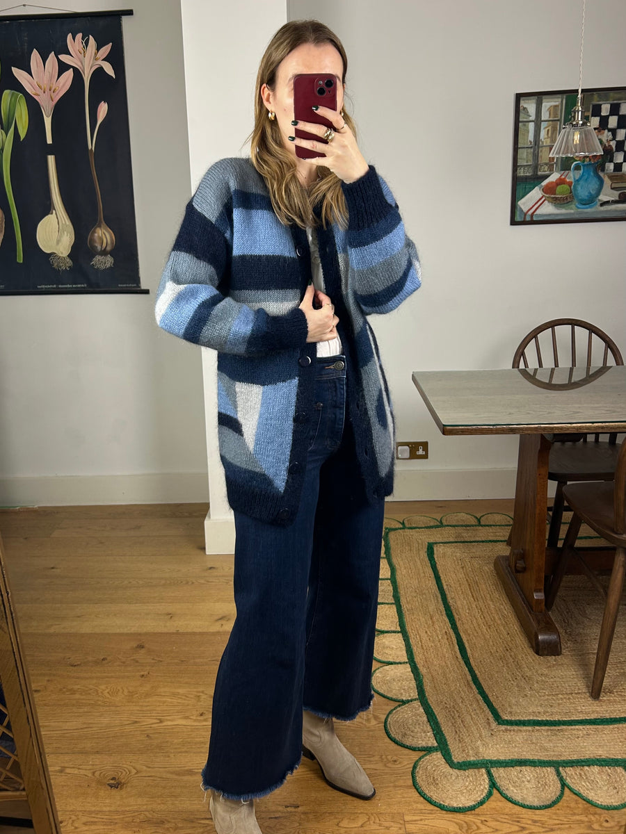 Pattern Mohair Cardigan - S-M