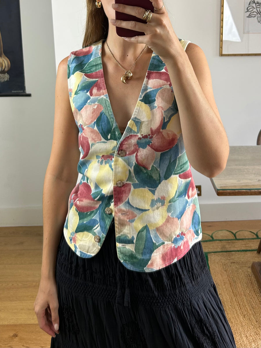 Floral Waistcoat - M