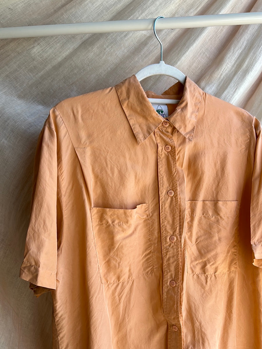 Peach Silk Shirt - XL