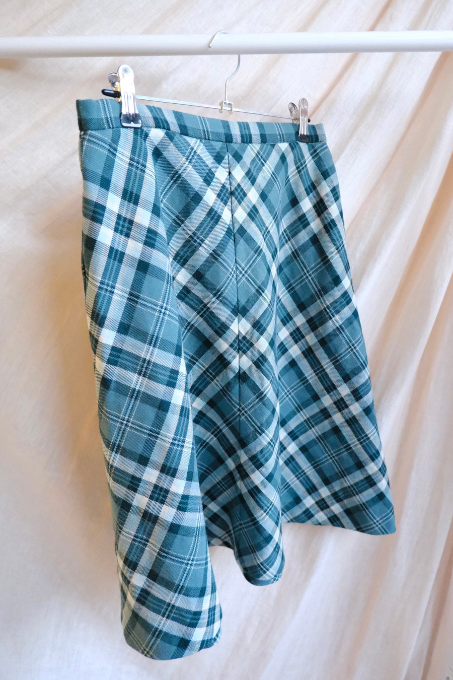 Green Check Skirt - UK 6/8
