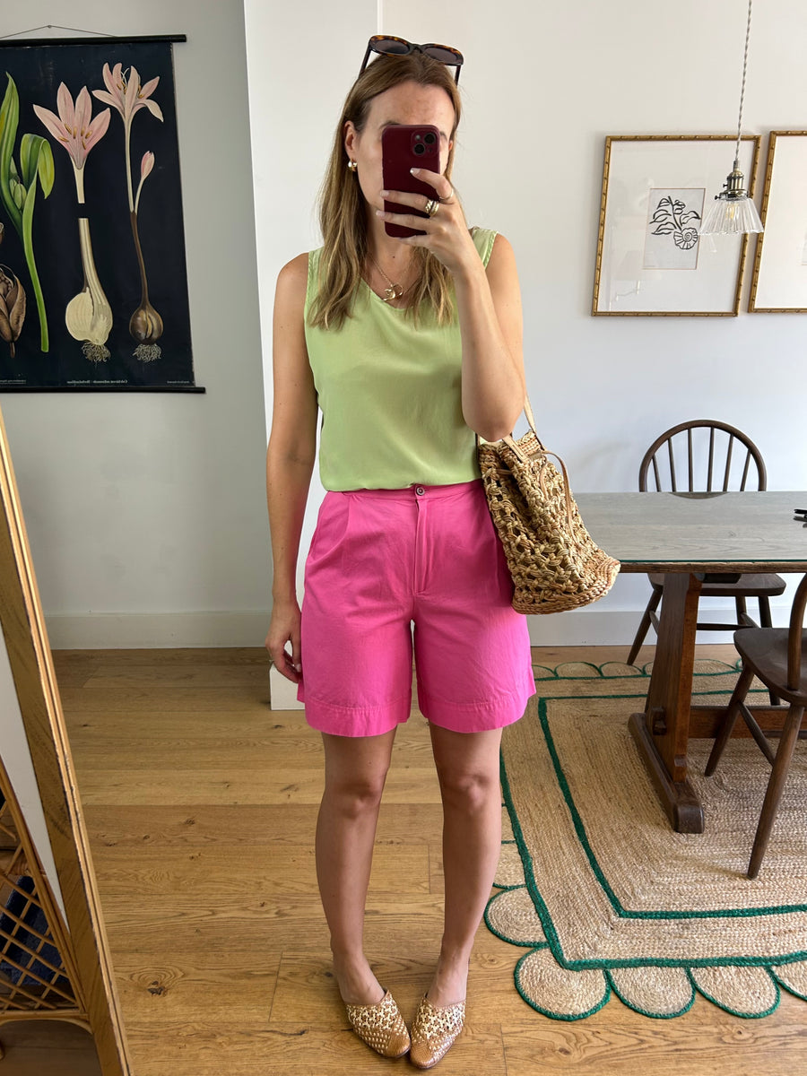 Green Silk Vest - M