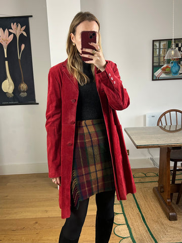 Red Suede Jacket - S/M
