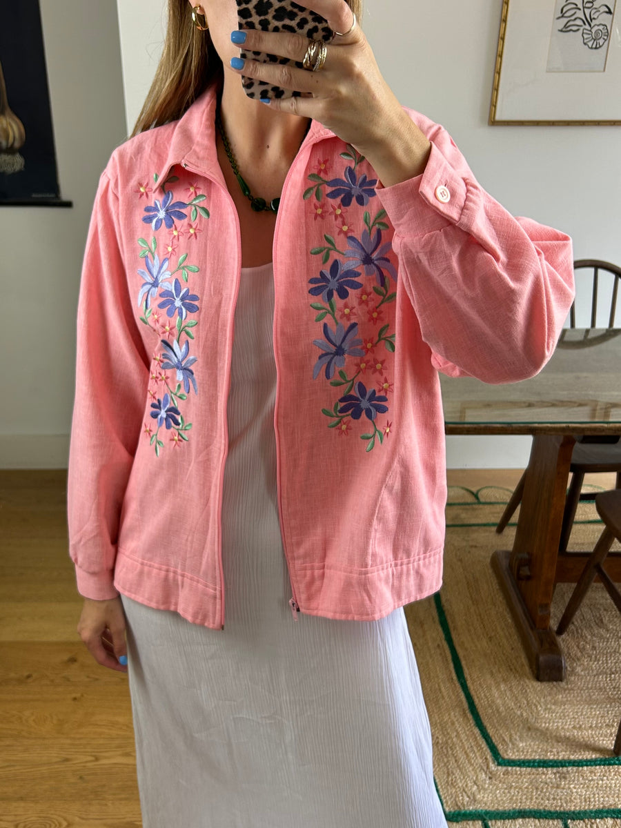 Embroidered Floral Jacket - M/L