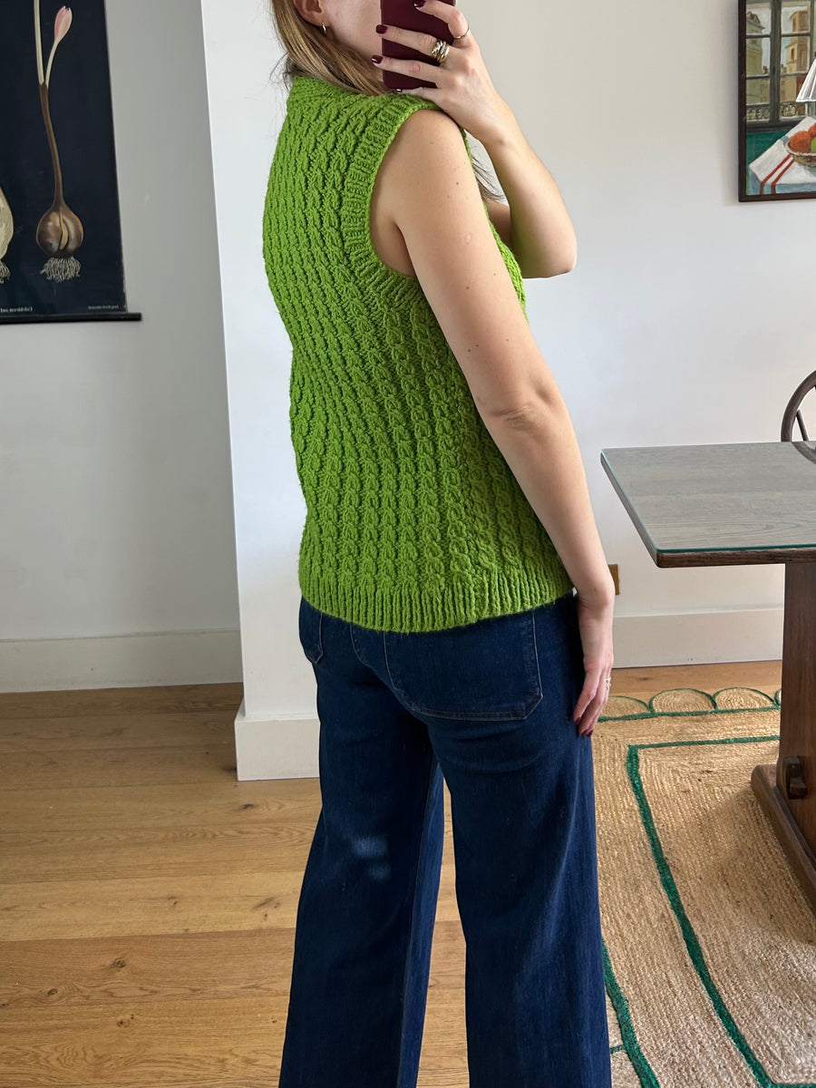 Green Knit Waistcoat - S-M