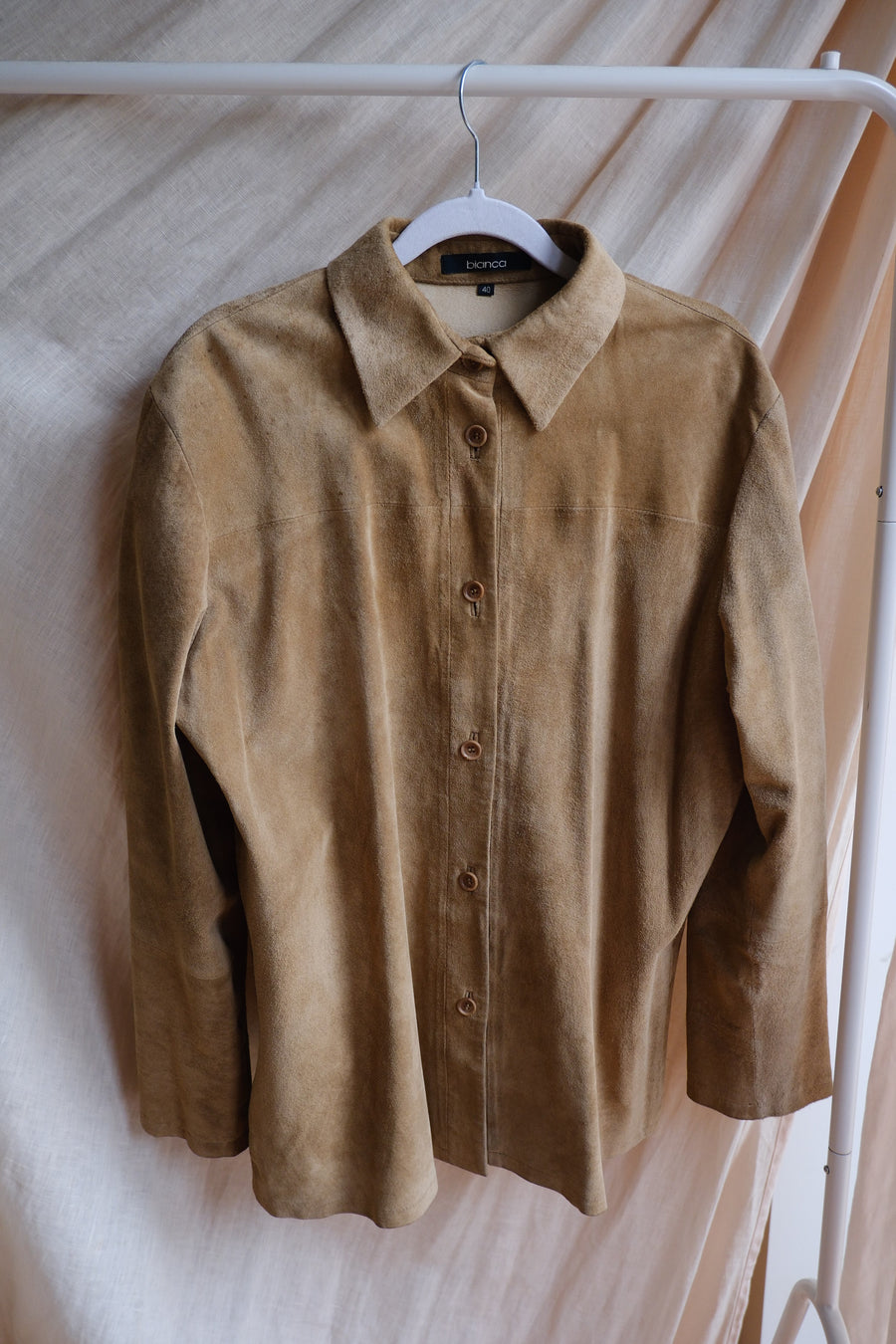 Brown Suede Shacket - M