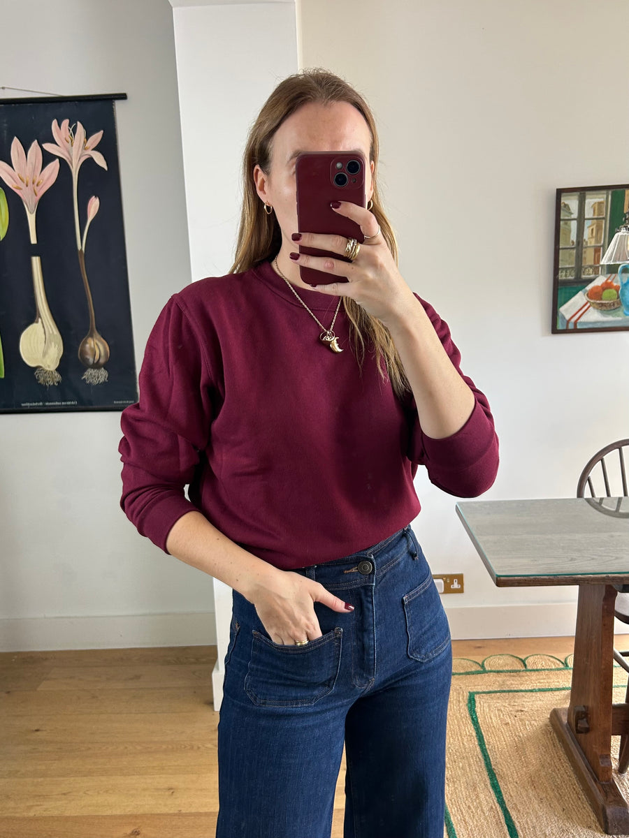 Burgundy Sweatshirt - S-M