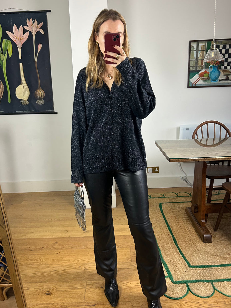 Glitter & Beaded Cardigan - L